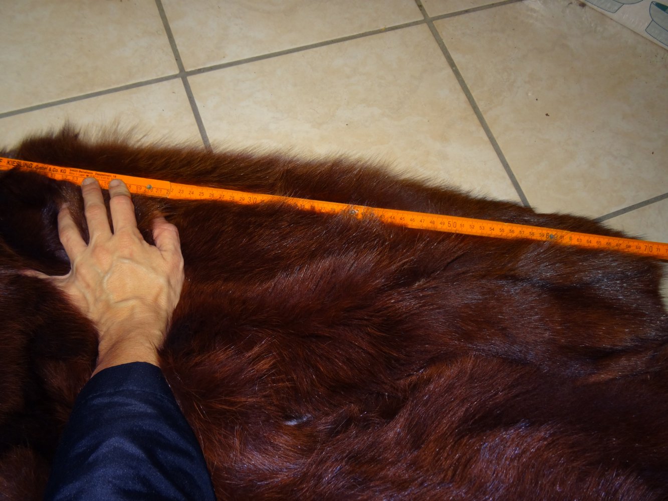 Pelzmantel braun Pelz Fur Coat Mantel Gr. 44 / 46