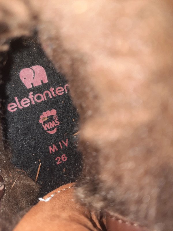Gefütterte Leder Stiefel Boots Elefanten Gr. 25