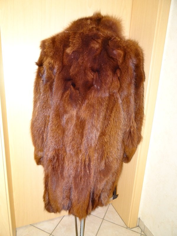 Pelzmantel braun Pelz Fur Coat Mantel Gr. 44 / 46