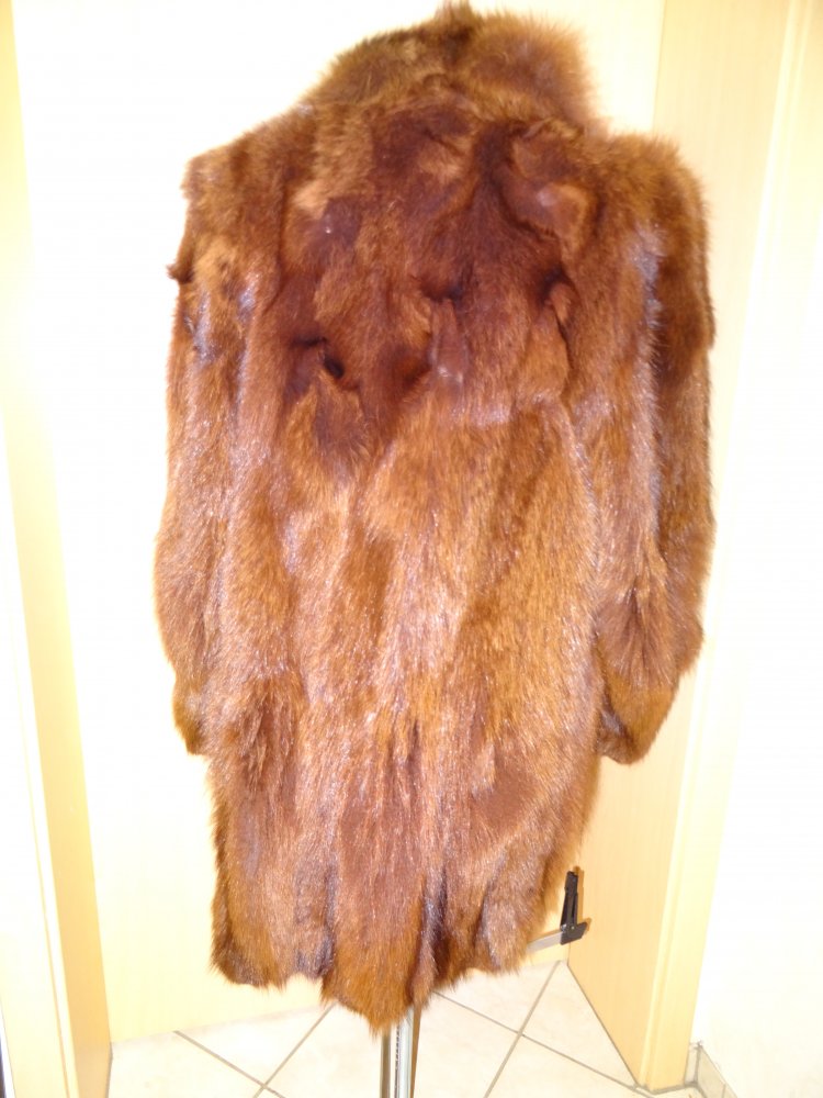 Pelzmantel braun Pelz Fur Coat Mantel Gr. 44 / 46