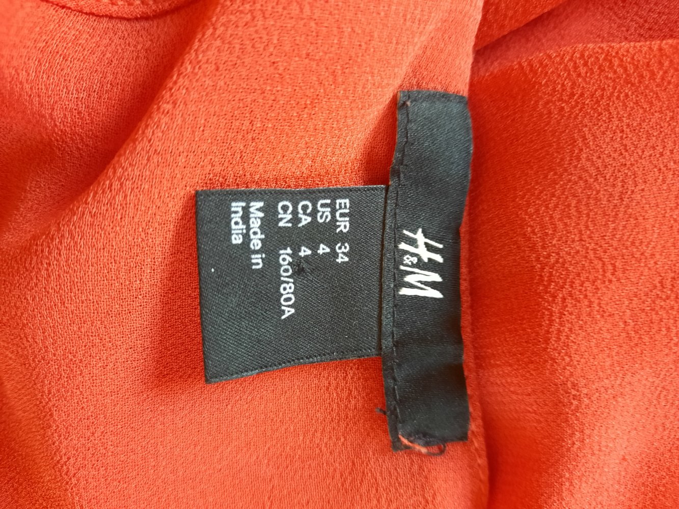 Tunika Bluse Koralle rot Gr. 34 H&M