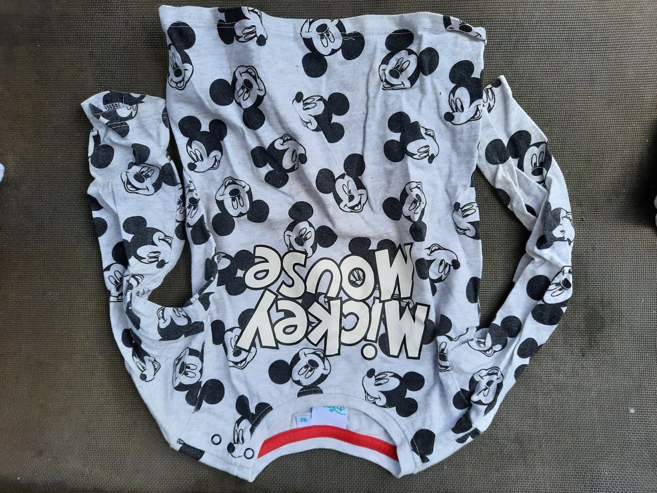 Pulli Langarm Shirt Gr. 92 Micky Maus