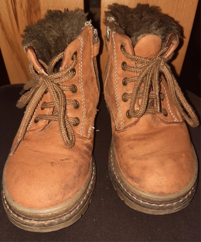 Gefütterte Leder Stiefel Boots Elefanten Gr. 25