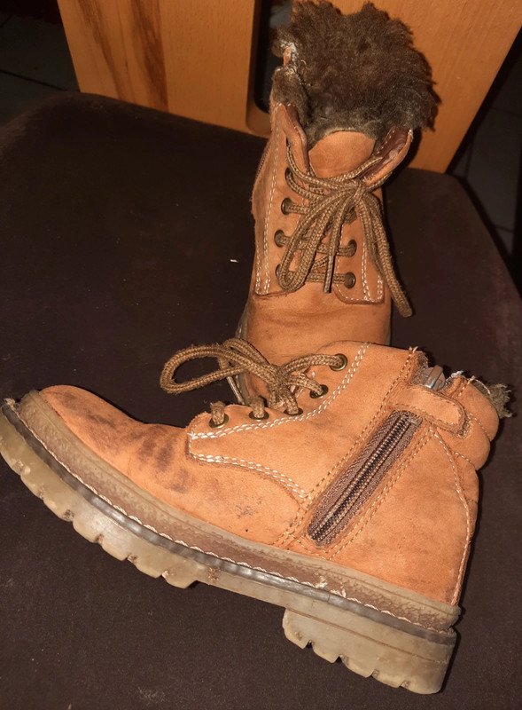 Gefütterte Leder Stiefel Boots Elefanten Gr. 25