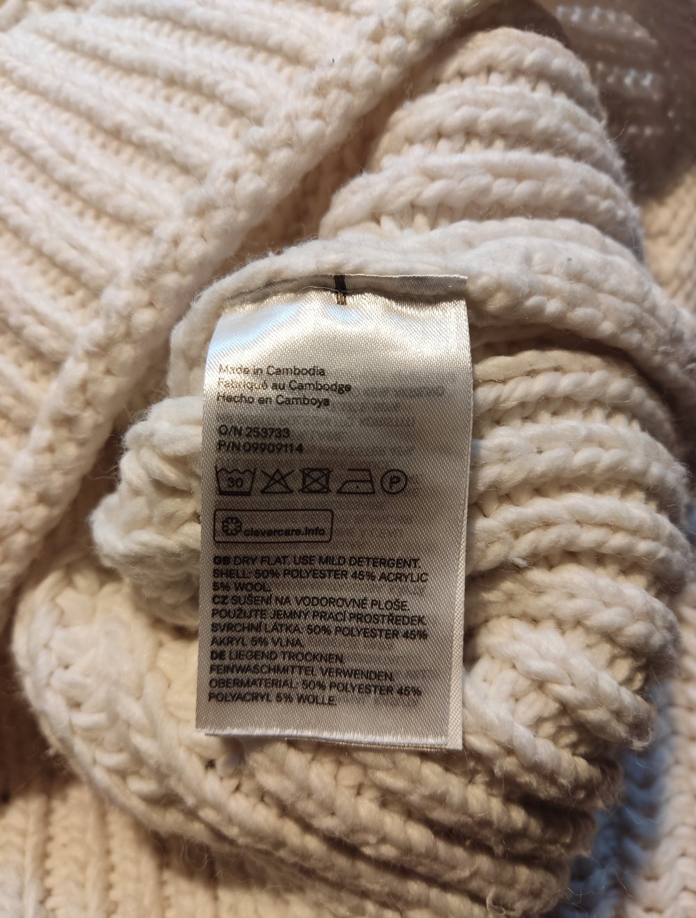 Pullover Strickpullover wollweiss Gr.XS