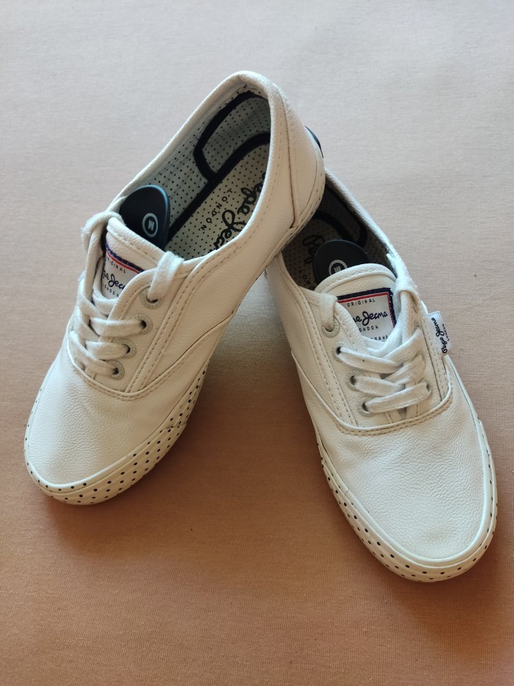 Pepe Jeans London Sneaker Leder Gr.36 weiss