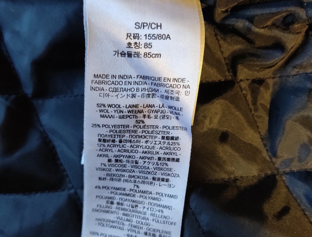 Levi's Mantel mit Kapuze Gr.S/36 schwarz-grau