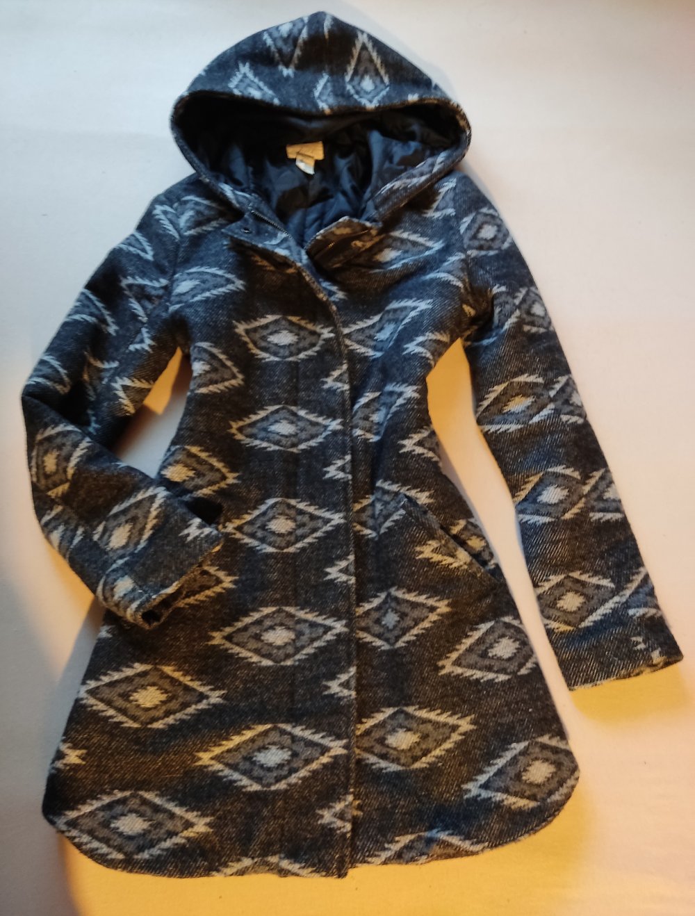 Levi's Mantel mit Kapuze Gr.S/36 schwarz-grau