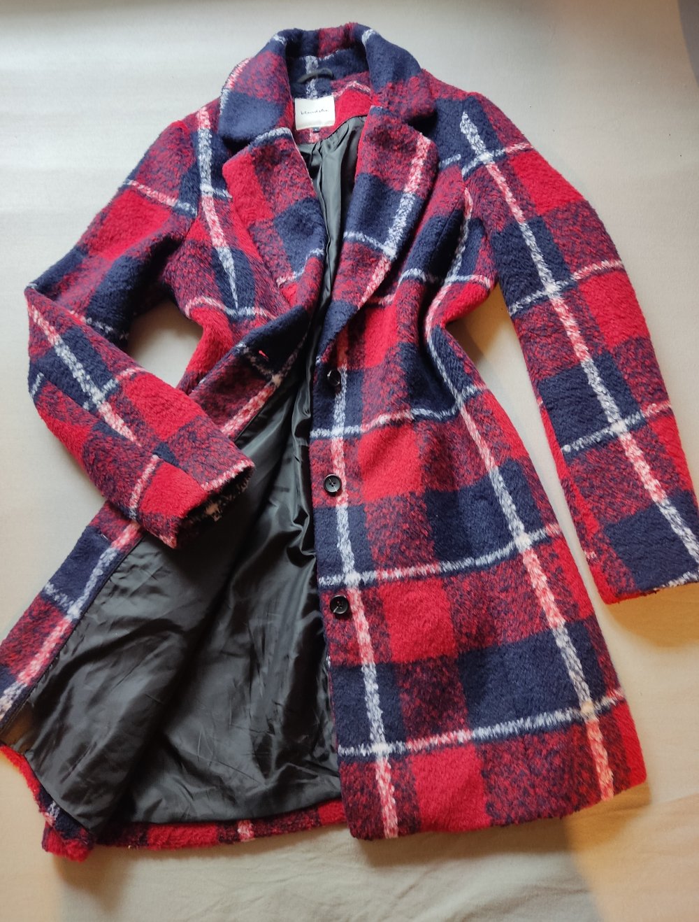 BlendShe Wollmantel kariert Gr.S NEUwertig
