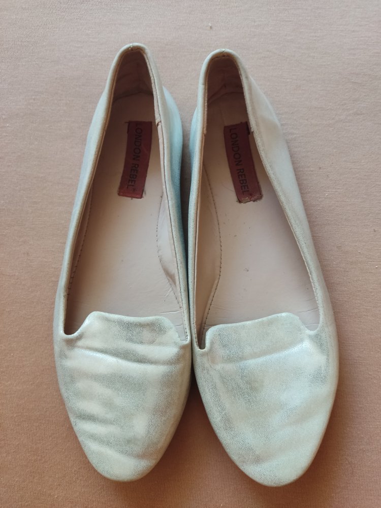 London Rebel Ballerine Slipper Gr.36 silber