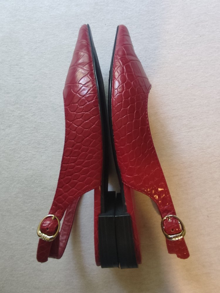 Zara Slingback Sandalen Gr.36 weinrot