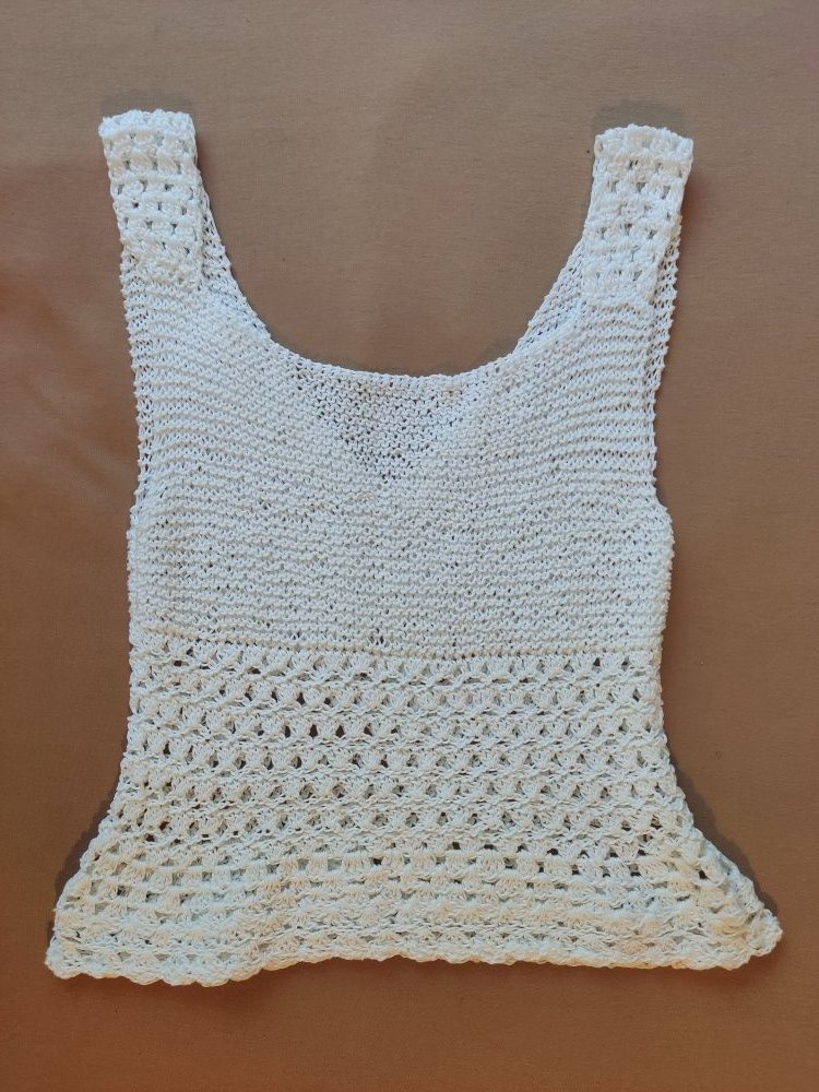 Häkeltop Stricktop Gr.XS weiss