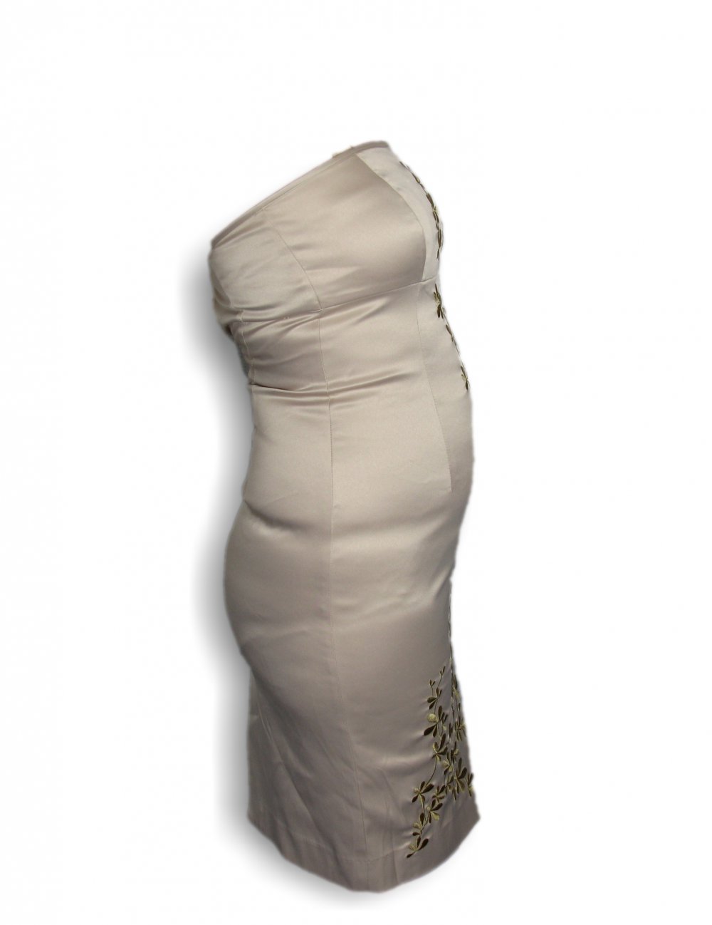 Damen Kleid, Vero Moda, Gold, Blumendesign, edel, luxuriös, Gr. 34