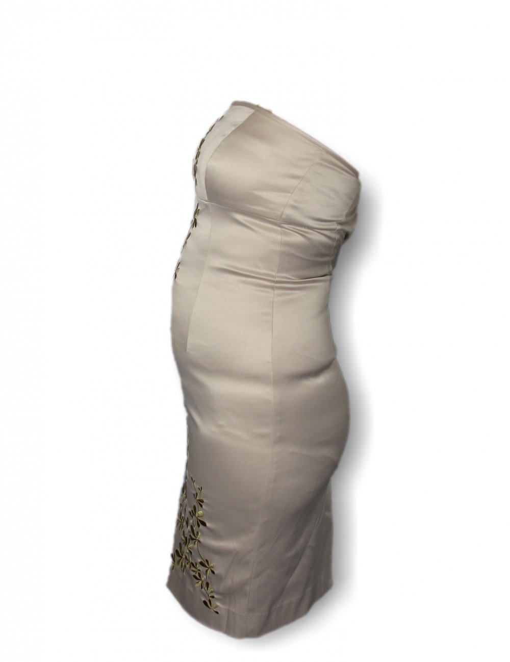 Damen Kleid, Vero Moda, Gold, Blumendesign, edel, luxuriös, Gr. 34