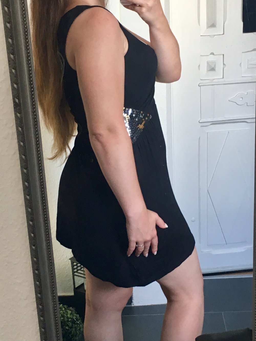 Verona Pooth Pailetten Kleid schwarz silber Neu Gr. 34