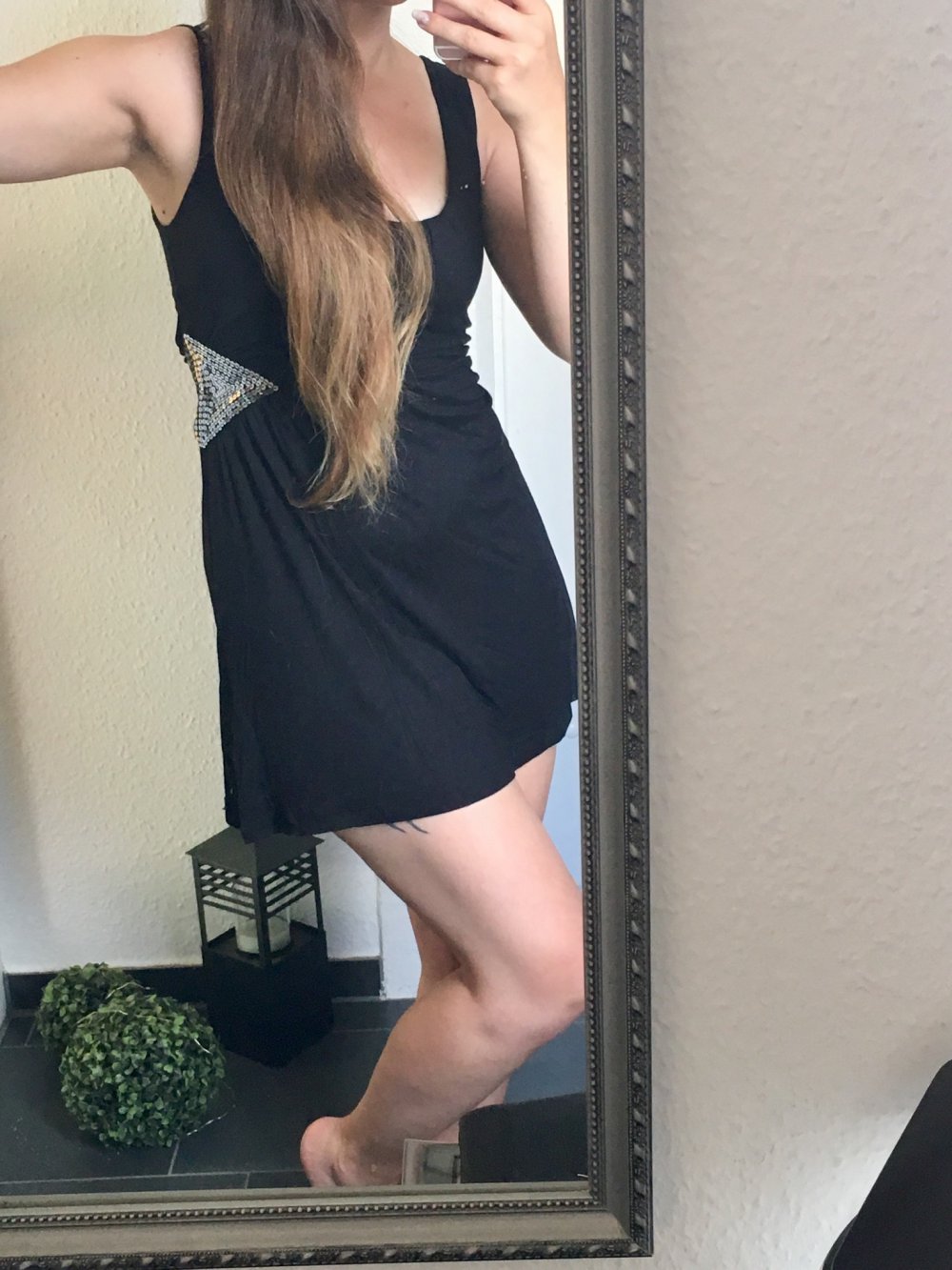 Verona Pooth Pailetten Kleid schwarz silber Neu Gr. 34