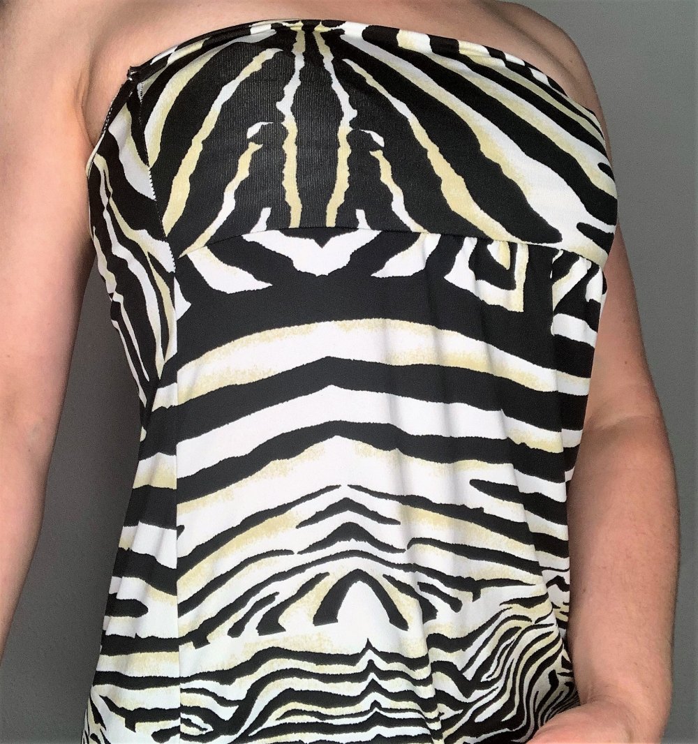 Madonna Top UNIKAT extravagant Animalprint Gr XS Neu