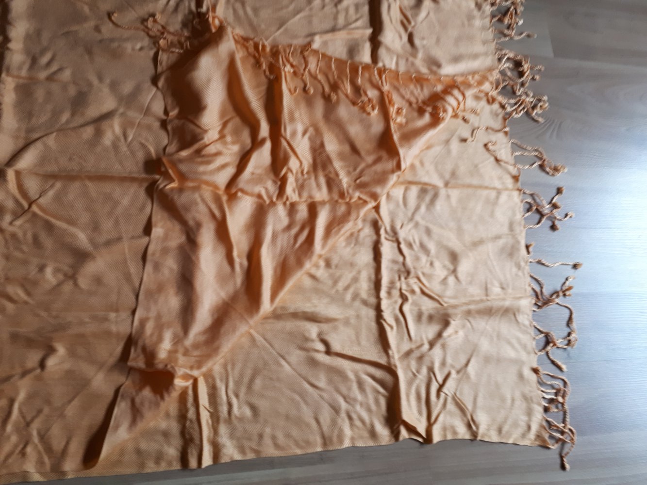 weicher Damen Schal Halstuch Orange Aprikose 