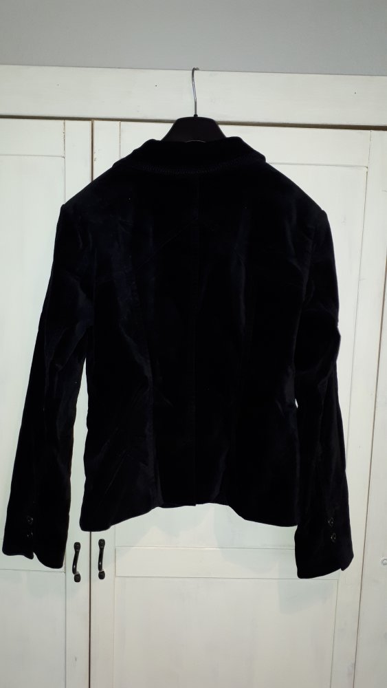 Samtjacke Gr. 38 schwarz Kapalua Blazer Steampunk Goa Festival Hipster