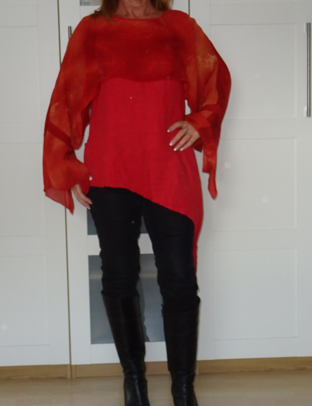 Marc Abbas ausgefallenes Teil Gr. 38-42 Lagenlook 100% Leinen 