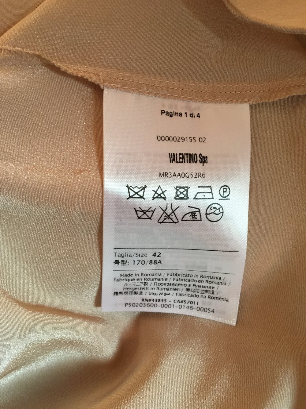 RED VALENTINO Top nude beige 