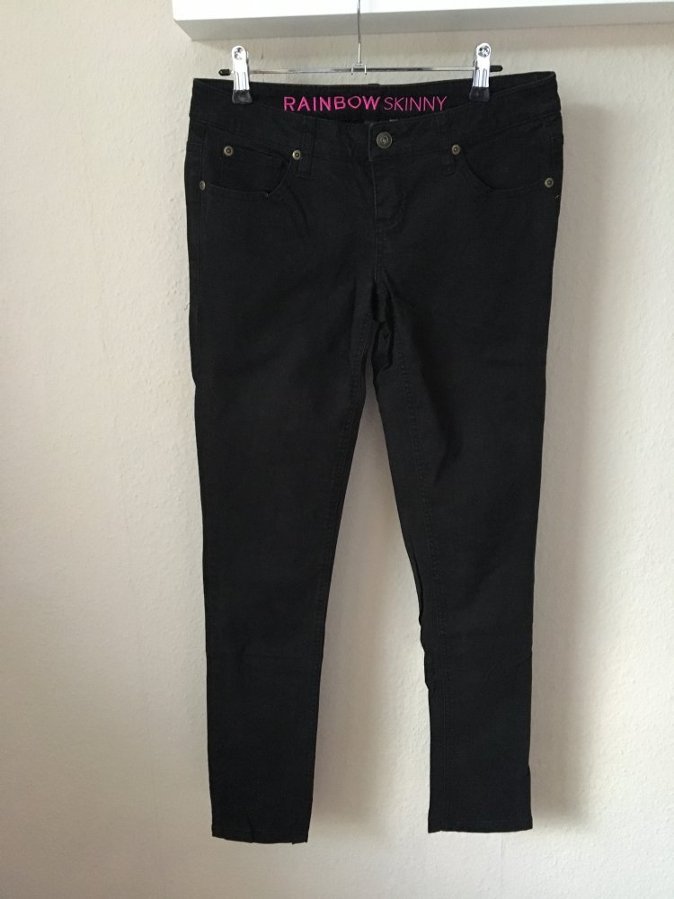 Rainbow Skinny Jeans Hose schwarz 36