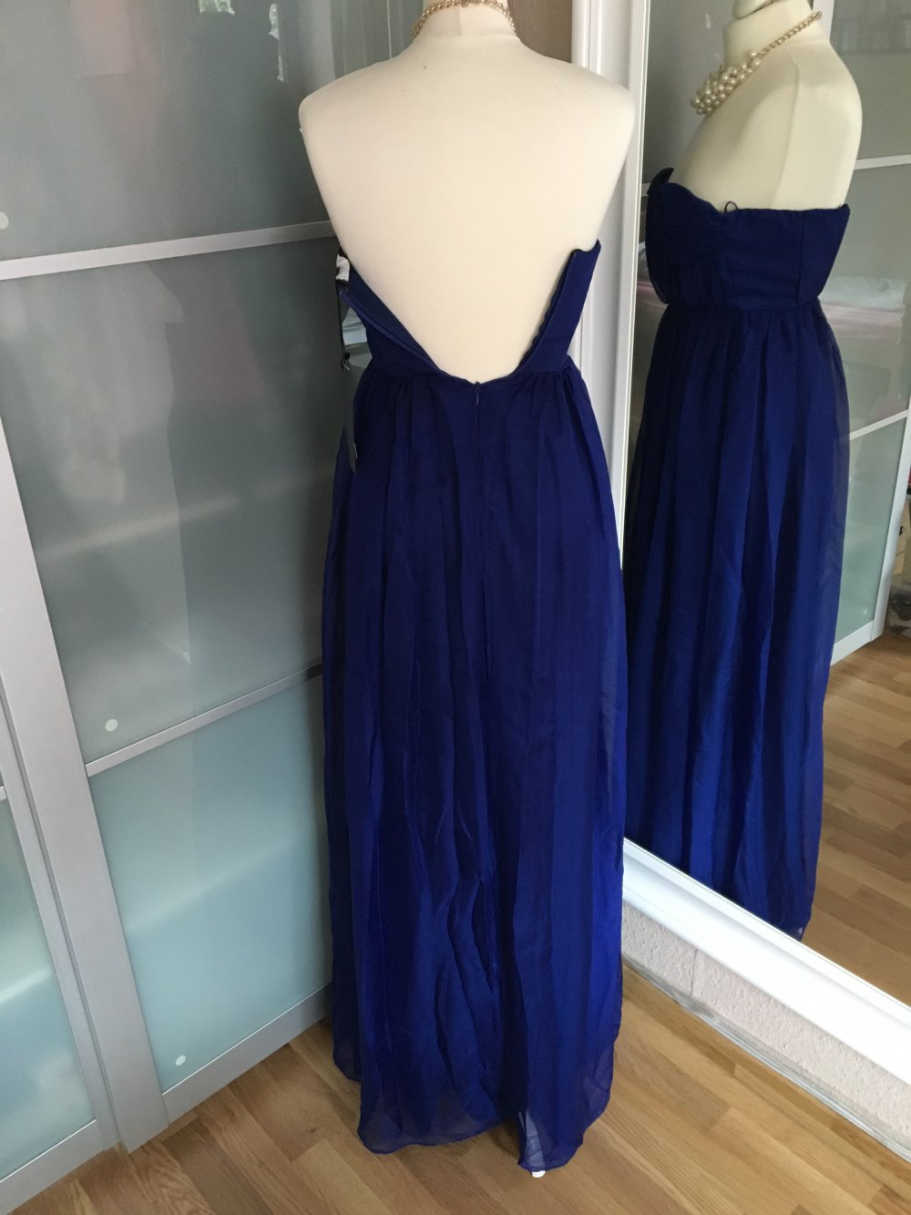 NEU Bershka Kleid Abendkleid Royalblau XS Abiballkleid Abschluss
