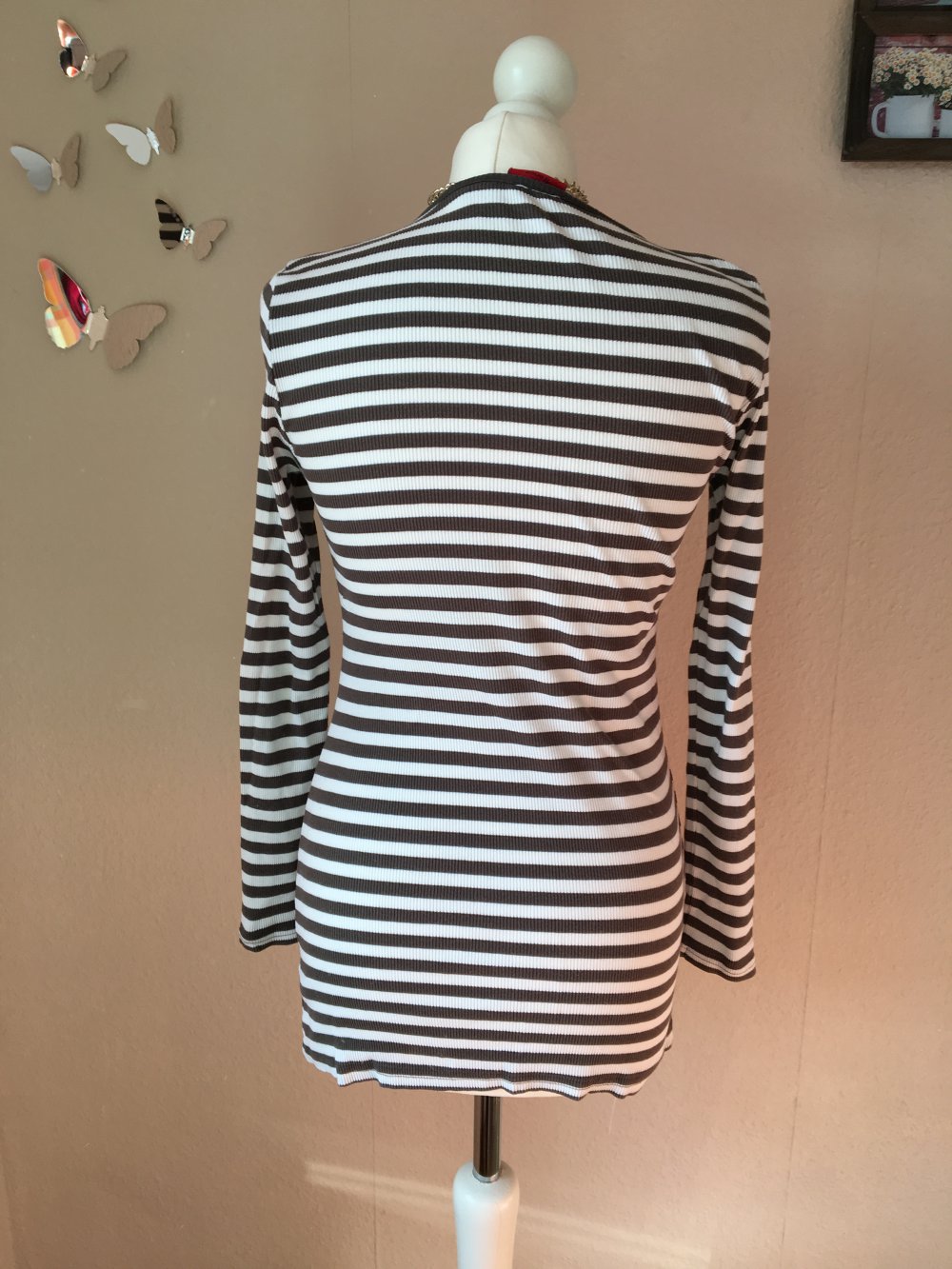 Fransa Shirt Pullover gestreift