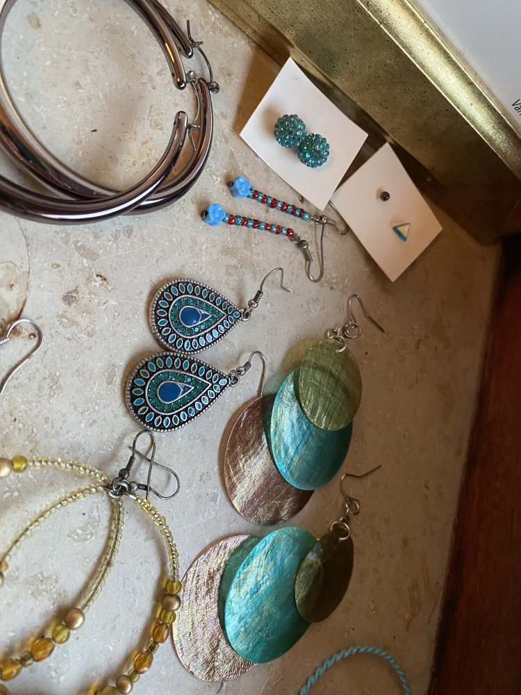 Ohrringe Perlen Creolen Gold Silber Ketten Muschel Faden Steinchen