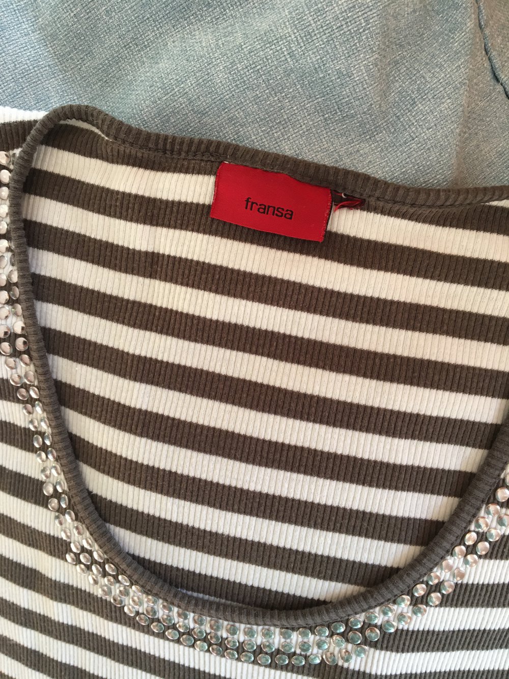 Fransa Shirt Pullover gestreift