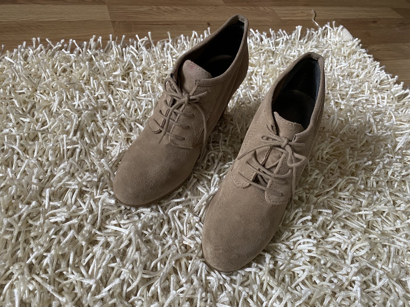 NEU - EDC Esprit Stiefeletten Wedges Leder beige 39