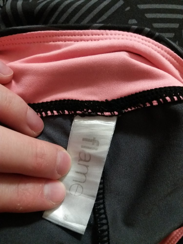 Sport Leggings mit Muster dunkelgrau coral