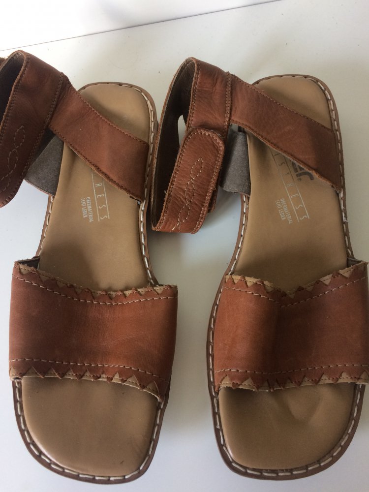„RIEKER „EXKLUSIVE LEDER SANDALEN GR. 40
