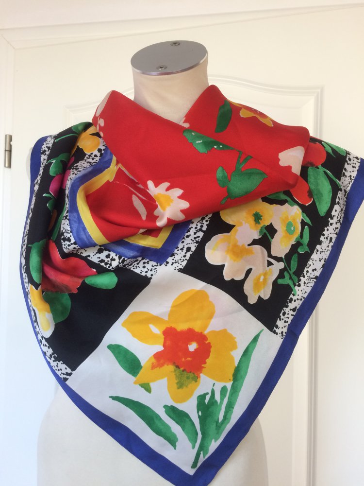 EXKLUSIVER VINTAGE TUCH HALSTUCH KOPFTUCH HAARTUCH 