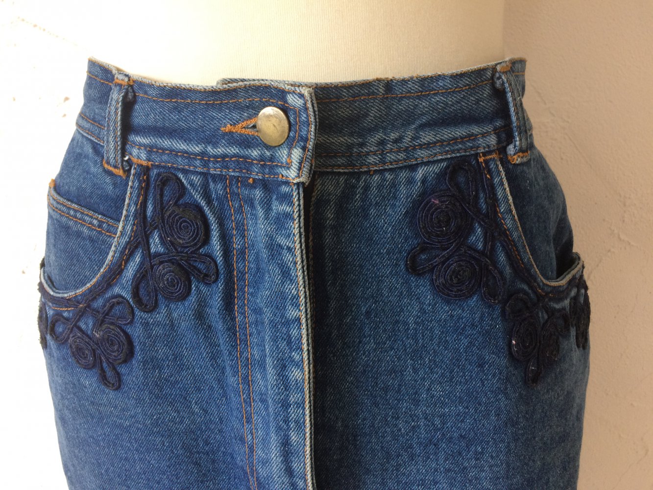 ELEGANTER MIDIROCK JEANSROCK GR. 36