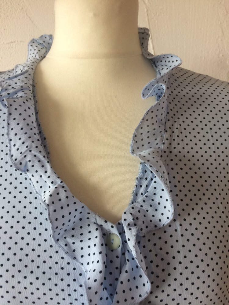 TAIFUN 100% VISCOSE DAMEN PÜNKTCHEN BLUSE GR. 36