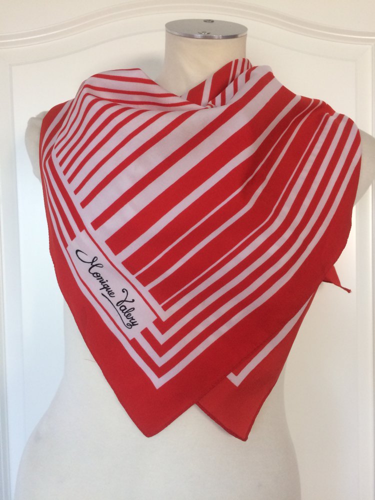 MONIQUE VALERY EXKLUSIVER VINTAGE TUCH KOPFTUCH HALSTUCH HAARTUCH 