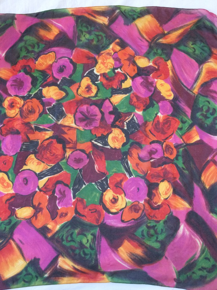 EXKLUSIVER VINTAGE TUCH HALSTUCH HAARTUCH KOPFTUCH 