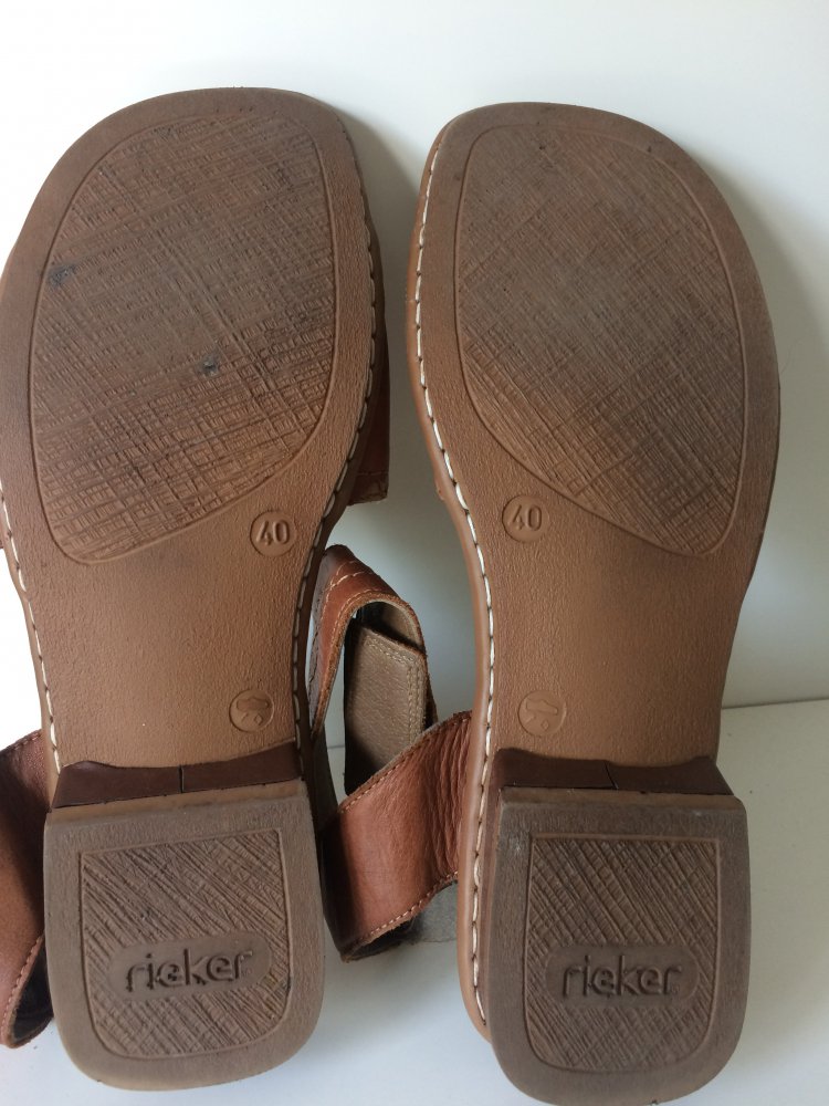 „RIEKER „EXKLUSIVE LEDER SANDALEN GR. 40