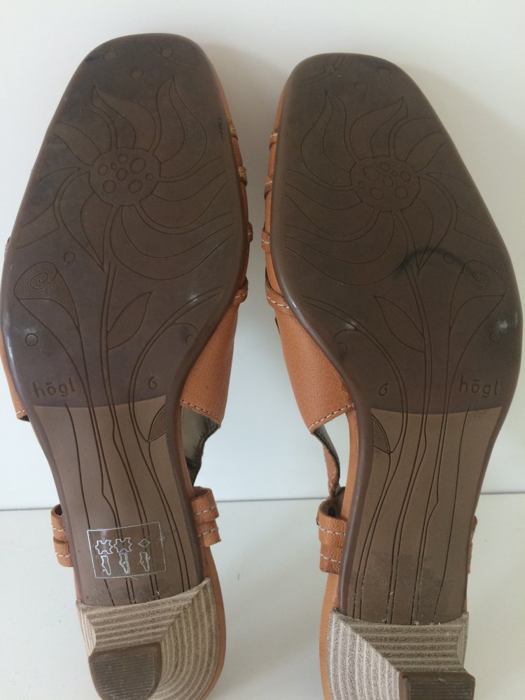 „HÖGL „ LEDER SANDALEN GR. 6 (39)