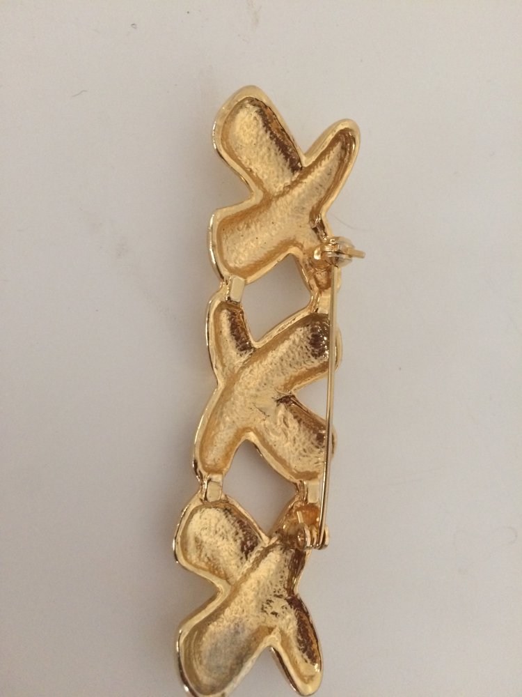 COOLE MESSING BROSCHE 