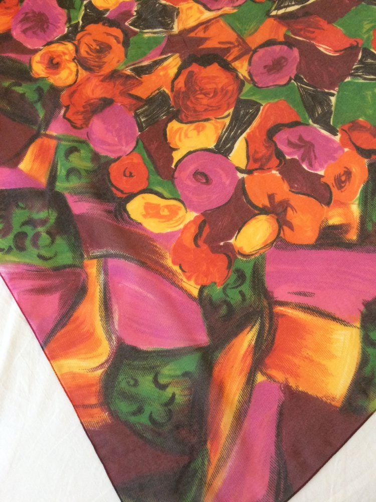 EXKLUSIVER VINTAGE TUCH HALSTUCH HAARTUCH KOPFTUCH 