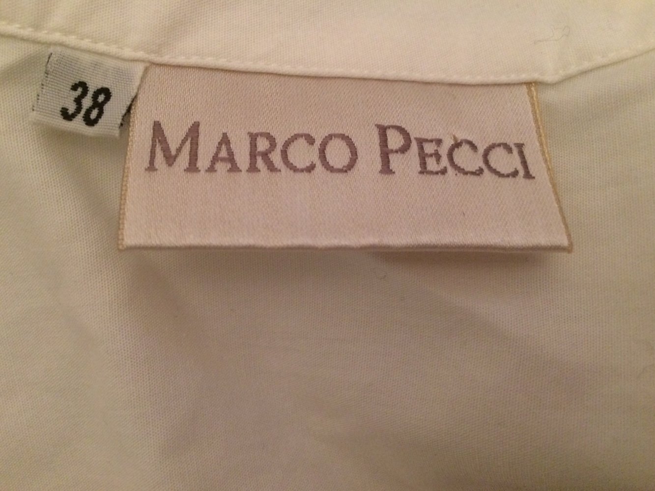 MARCO PECCI 100% BAUMWOLLE BLUSE HEMD GR. 38