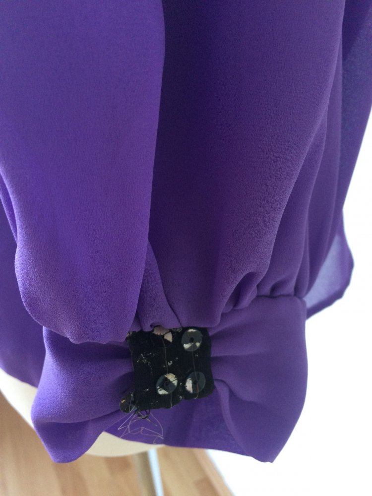 ZOGBAUM EXKLUSIVE DAMEN BLUSE MIT PAILLETTEN GR. 46