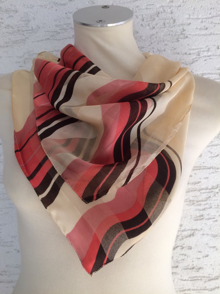 EXKLUSIVER VINTAGE TUCH HALSTUCH HAARTUCH 