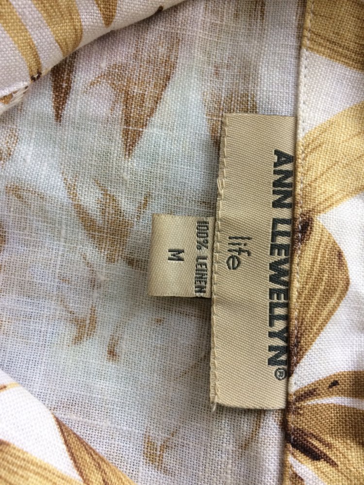 ANN LLEWELLYN 100% LEINEN BLUSE GR. M