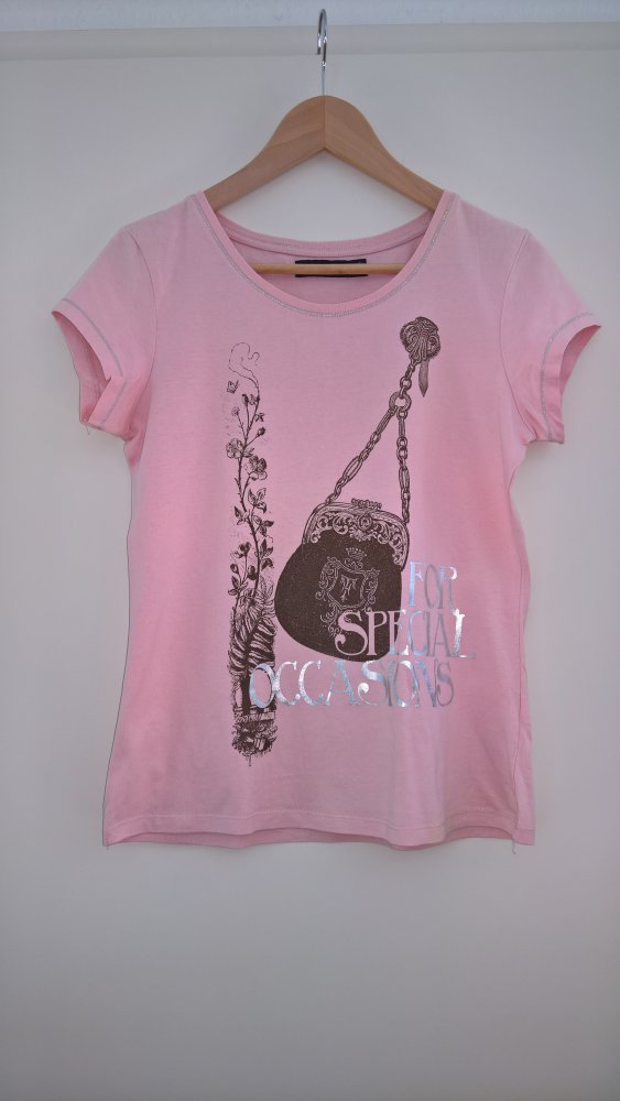 Rosa T-Shirt von Zara in L