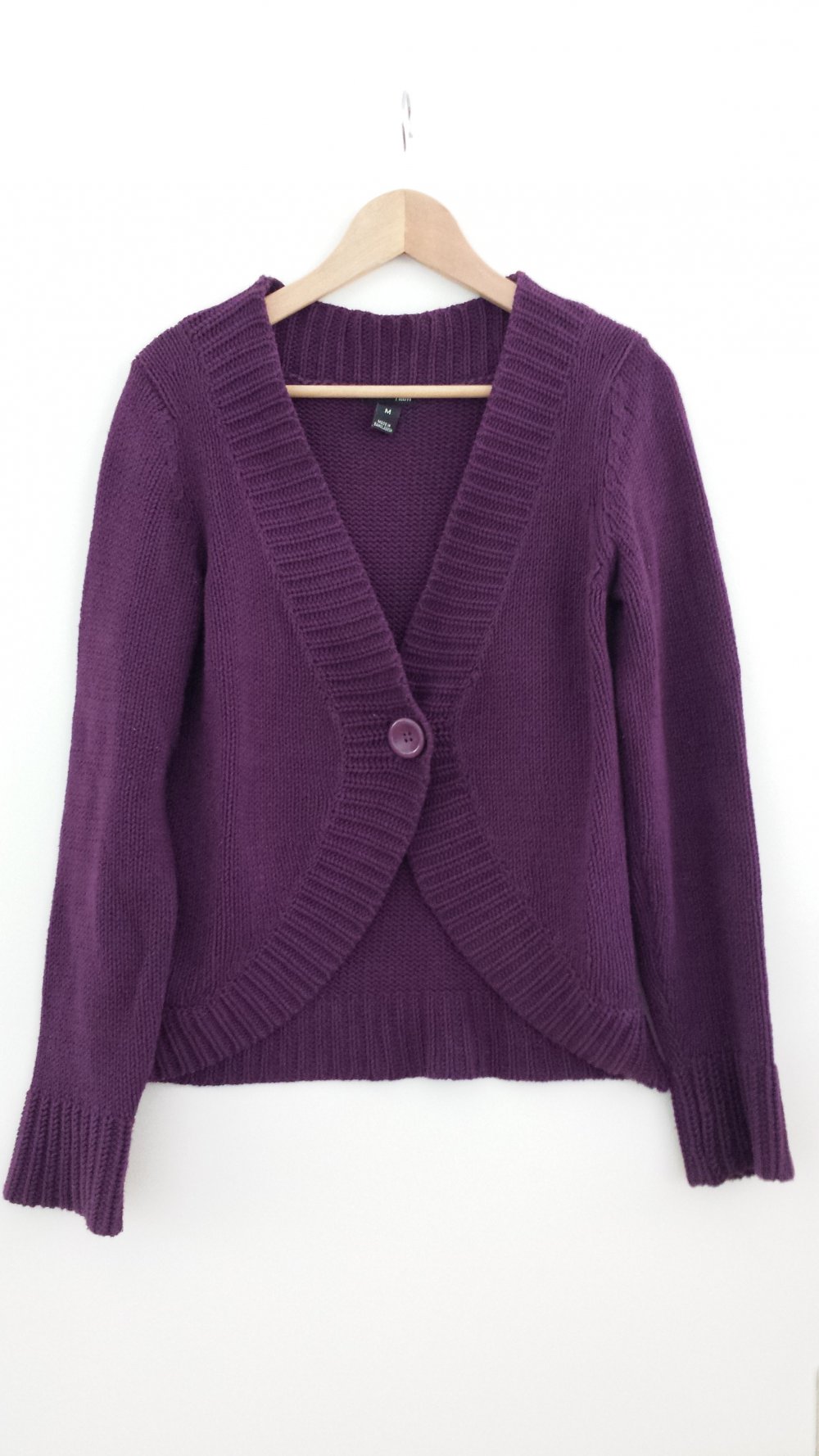 lila Strickjacke von H&M in M