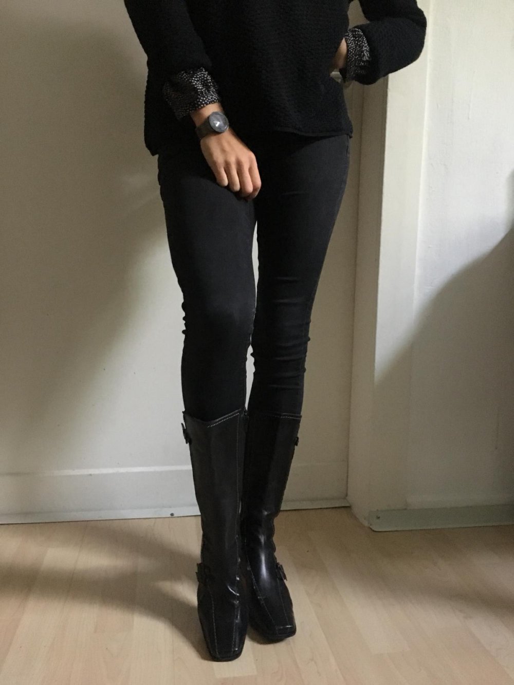 Stiefel, NEU, Leder, schwarz, Gr. 37