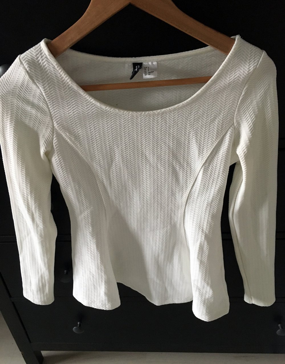 Langarmshirt weiß H&M S
